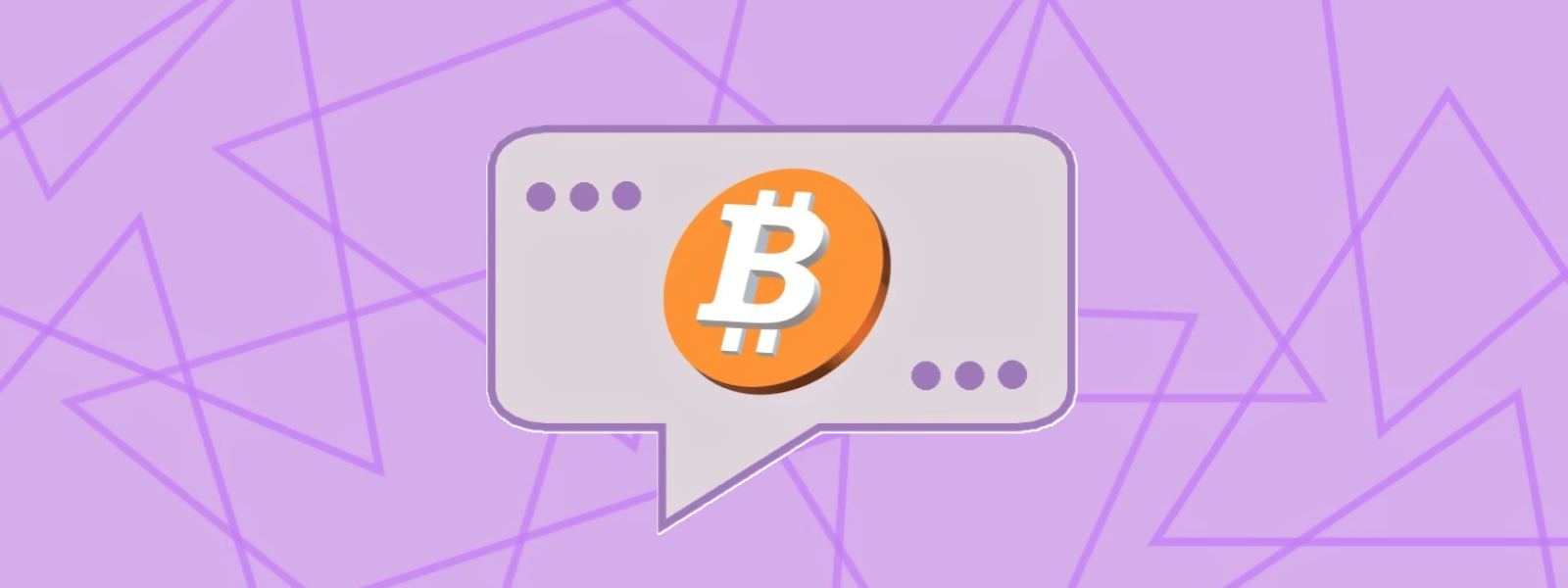 Image: Text balloon containing a bitcoin.