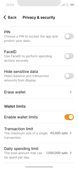 A gif showing a mobile interface where the toggle for hiding information is moved to settings